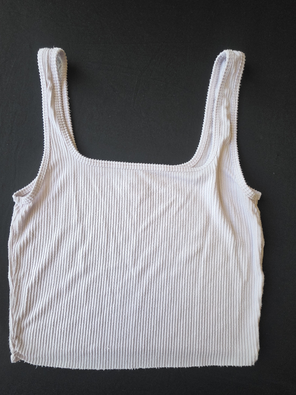 2 RVCA Ribbed Square-Neck Crop Tank Tops